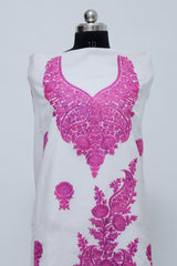 White colour salwar kameez - CraftKashmir