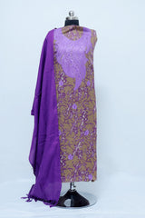 Purple colour salwar kameez - CraftKashmir
