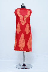 Orange colour salwar kameez - CraftKashmir