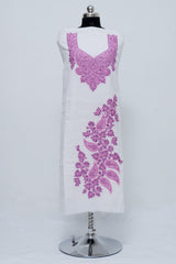 White colour salwar kameez - CraftKashmir