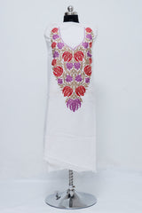 White colour salwar kameez - CraftKashmir