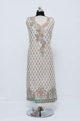 Beige colour salwar kameez - CraftKashmir