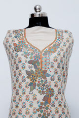 Beige colour salwar kameez - CraftKashmir