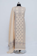 Beige colour salwar kameez - CraftKashmir