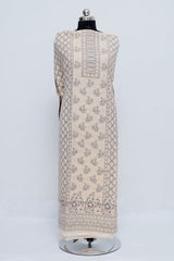 Beige colour salwar kameez - CraftKashmir
