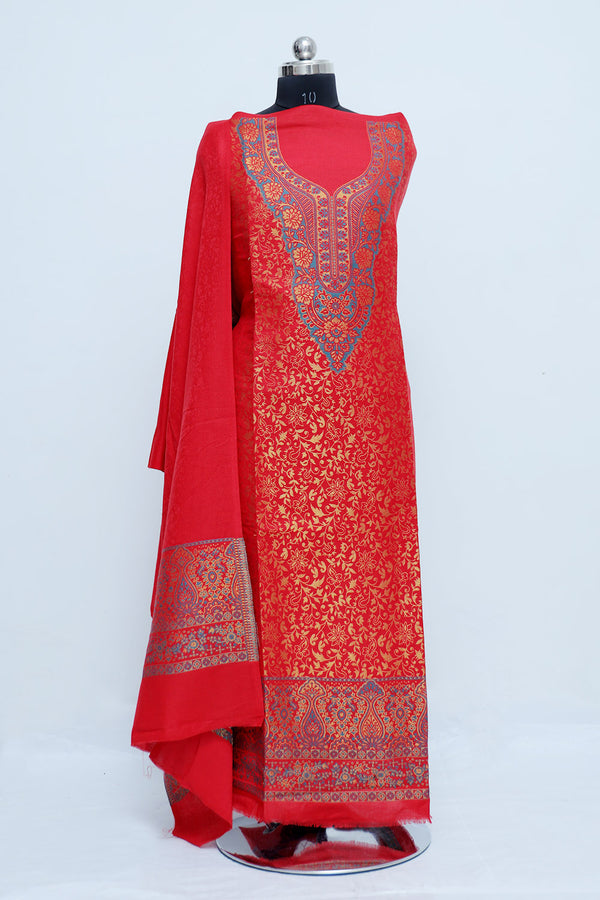 Red colour salwar kameez - CraftKashmir