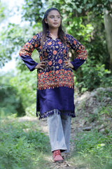 Blue colour kurti - CraftKashmir