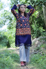 Blue colour kurti - CraftKashmir