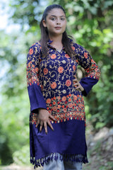 Blue colour kurti - CraftKashmir