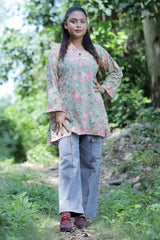 Pastel green colour kurti - CraftKashmir