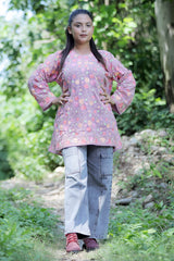 Pink colour kurti - CraftKashmir