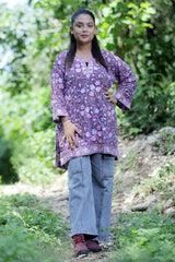 Purple colour kurti - CraftKashmir
