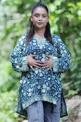 Blue colour kurti - CraftKashmir
