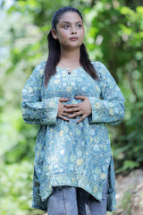 Blue colour kurti - CraftKashmir