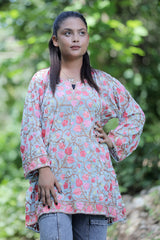 Grey colour kurti - CraftKashmir