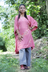Pink colour kaftan - CraftKashmir