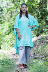 Blue colour kaftan - CraftKashmir
