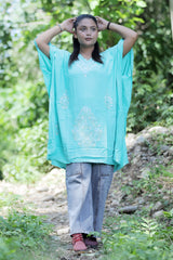 Blue colour kaftan - CraftKashmir