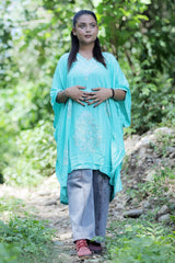 Blue colour kaftan - CraftKashmir