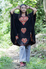 Black colour kaftan - CraftKashmir