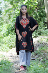Black colour kaftan - CraftKashmir