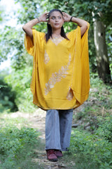Yellow colour kaftan - CraftKashmir