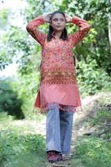 Pink colour kurti - CraftKashmir