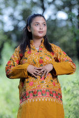 Mustard colour kurti - CraftKashmir