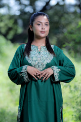 Green colour kurti - CraftKashmir