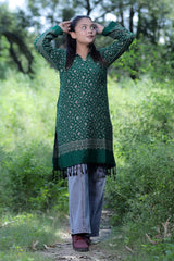 Green colour kurti - CraftKashmir