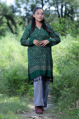 Green colour kurti - CraftKashmir