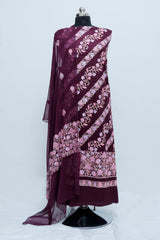 Wine colour salwar kameez