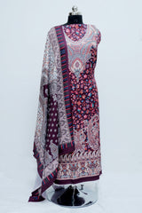 Wine colour salwar kameez