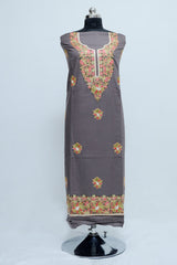 Grey colour salwar kameez