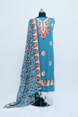 Blue colour salwar kameez