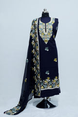 Blue colour salwar kameez