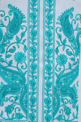 White Colour salwar kameez With Heavy Border Kashmiri Embroidery