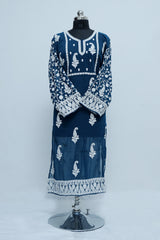 Turquoise Blue colour kurti