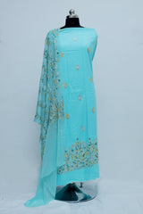 Blue colour salwar kameez