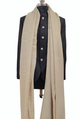 Ecru Beige Colour Solid Soft Wool Shawl