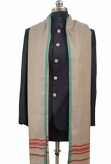 Plain Brown Men Shawl - Semi Pashmina Shawl