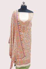 Pastel Green colour salwar kameez With Stole