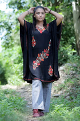 Black colour kaftan - CraftKashmir