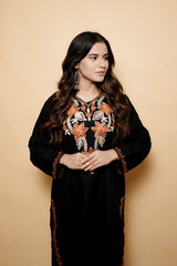Black Colour Aari Work Woolen Kashmiri Kurti CraftKashmir