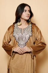 Golden Colour Kashmiri Pheran CraftKashmir