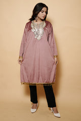 Pink Colour Kashmiri Pheran CraftKashmir