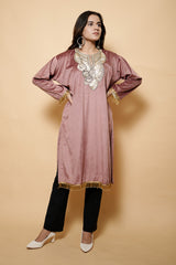 Pink Colour Kashmiri Pheran CraftKashmir