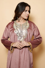 Pink Colour Kashmiri Pheran CraftKashmir