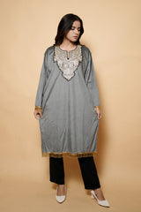 Grey Colour Kashmiri Pheran CraftKashmir