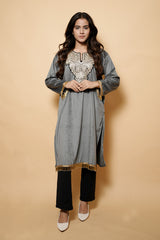 Grey Colour Kashmiri Pheran CraftKashmir